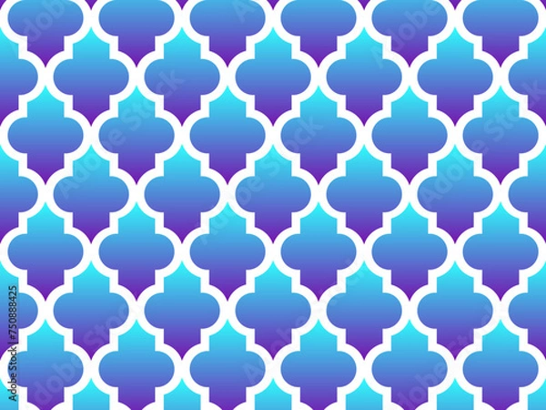 Fototapeta Seamless cold blue pattern for background