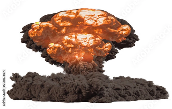 Obraz Atomic Bomb Explosion. Shock wave and mushroom cloud.