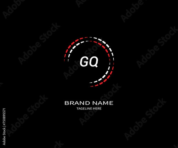 Fototapeta GQ letter logo Design. Unique attractive creative modern initial GQ initial based letter icon logo