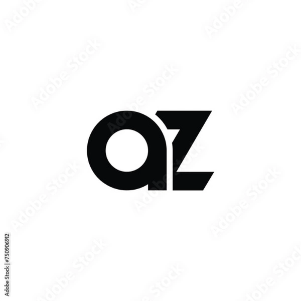 Fototapeta Az logo design vector image. Initial letter az logo design creative modern symbol icon monogram