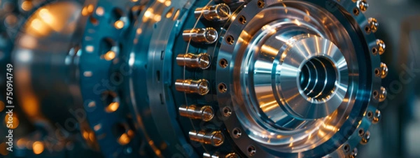 Fototapeta The Essence of Machinery: A Study in Metal and Light