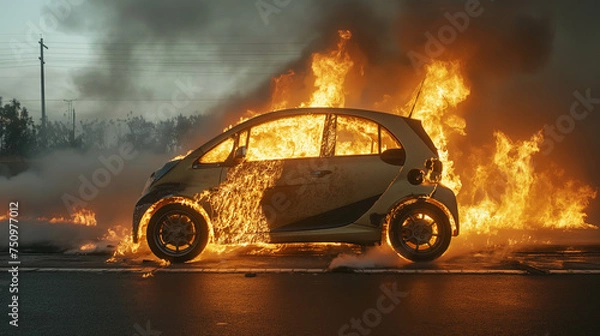Obraz electric vehicle fire