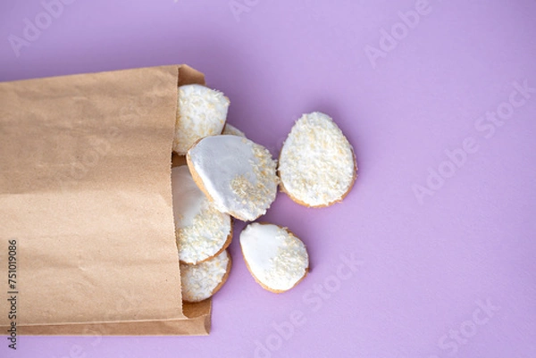 Obraz Easter eggs in a paper bag