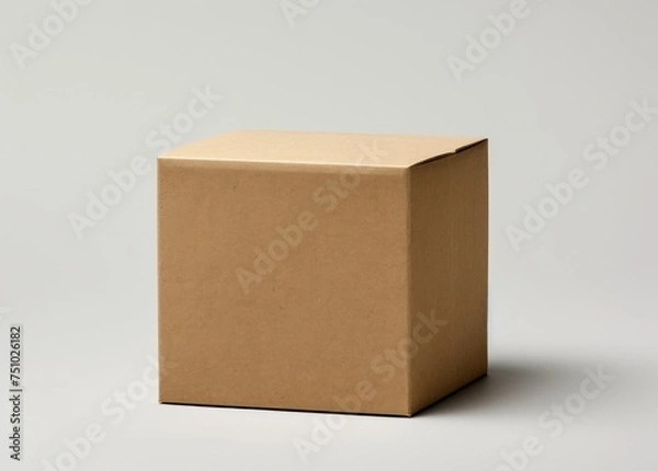 Fototapeta a brown box on a white background