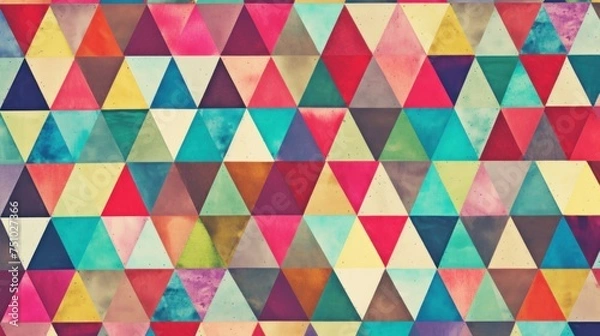 Fototapeta a colorful triangle pattern