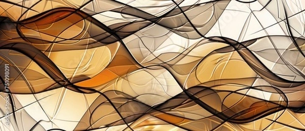 Fototapeta Modern art drawing. Digital texture wallpaper. Artistic sketch backdrop material. 2d illustration. Abstract geometric pattern.