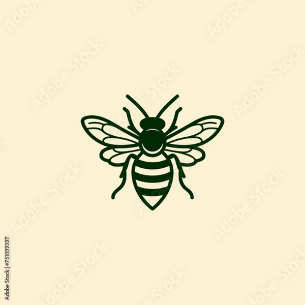 Obraz Honey bee logo company vector 