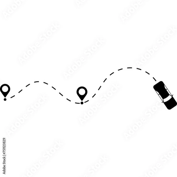 Obraz Car Travel Route