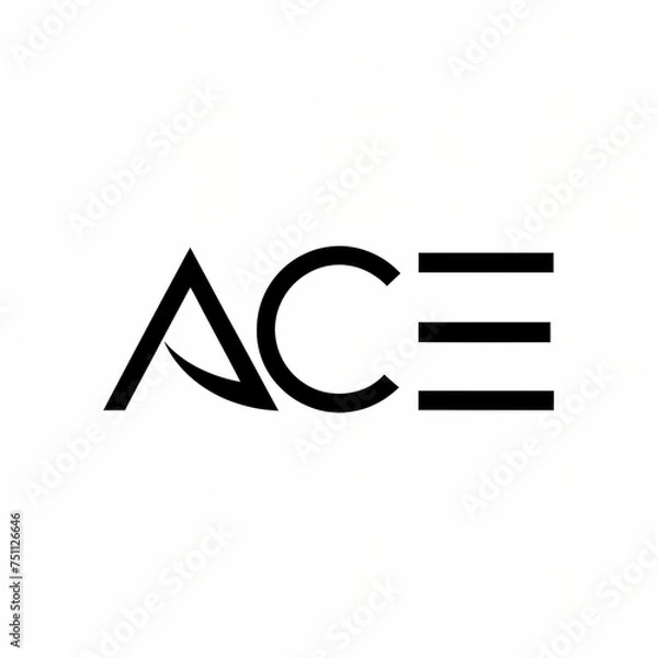 Obraz Black and White Ace Logo