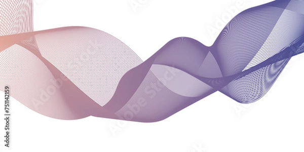 Fototapeta Modern glowing wavy lines with technology connection concept. Abstract futuristic lines mesh background. Abstract digital motion lines. Vector wave curve gradient pattern blend.