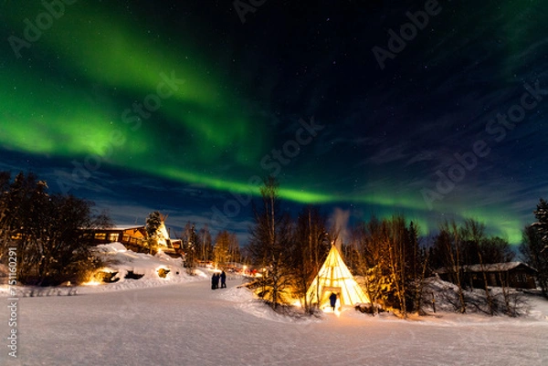 Fototapeta カナダ　イエローナイフのオーロラ