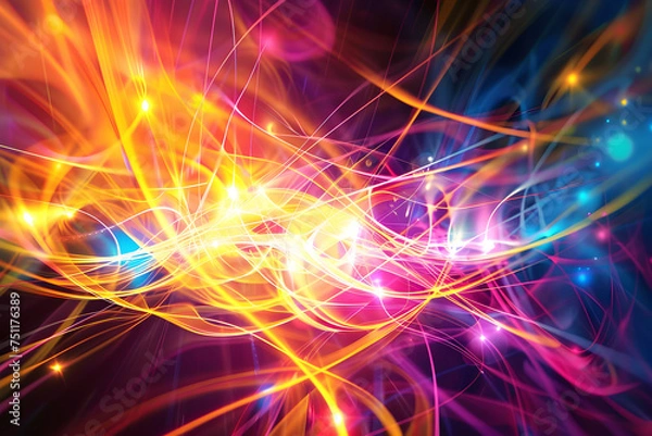 Fototapeta abstract background with glowing lines