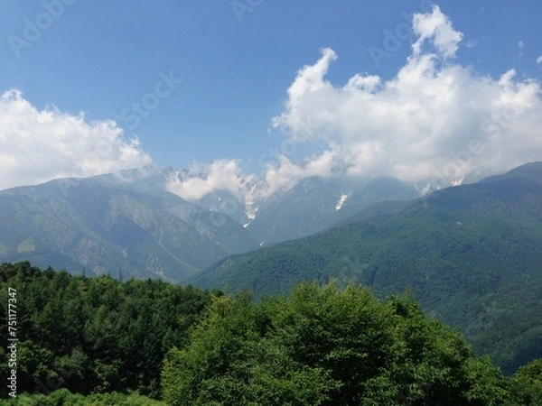 Obraz 白馬の山の風景