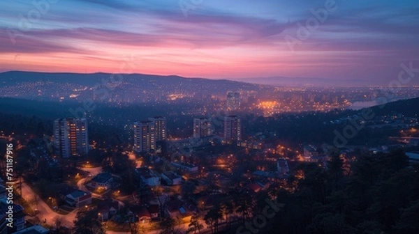 Obraz sunset in the mountains