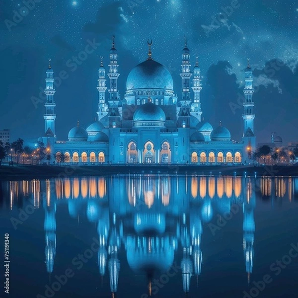 Obraz mosque at night