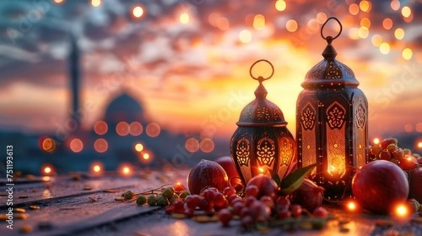 Obraz mosque in the night