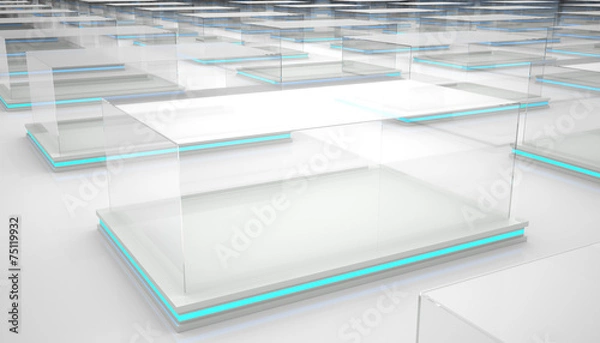 Fototapeta Empty clear display box