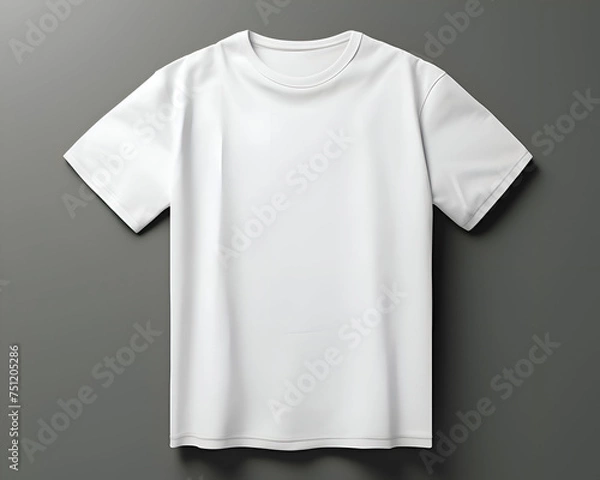 Obraz Blank white t-shirt mockup on dark background. 3d rendering