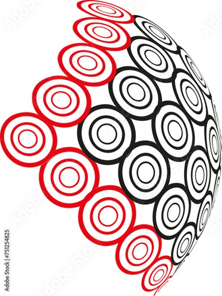 Fototapeta tech circles vector template logo design