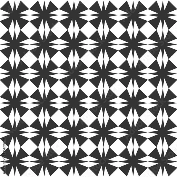 Obraz Black and white seamless pattern