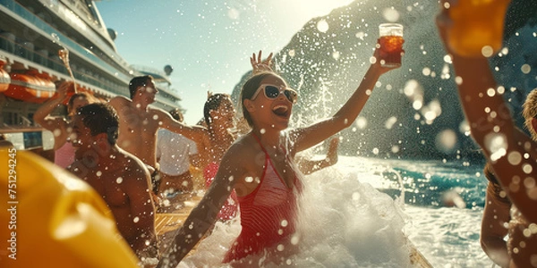 Obraz Happy people at the beach