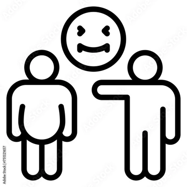 Fototapeta Body Shaming icon vector image. Can be used for Bullying in Society.