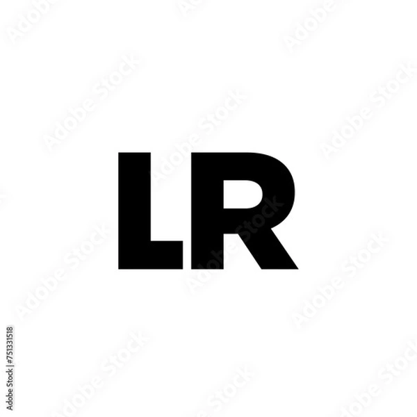 Fototapeta Letter L and R, LR logo design template. Minimal monogram initial based logotype.