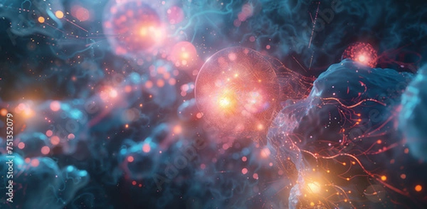 Fototapeta Nebulae in the universe, generative ai