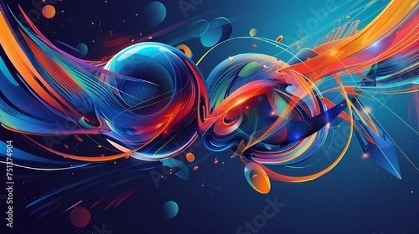 Fototapeta エレクトロニック・ミュージックの抽象的なイメージ