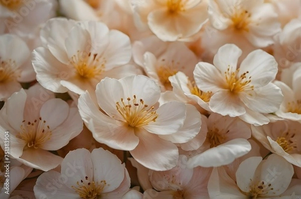 Fototapeta Floral Fantasy: A Rich Palette of Blue, Gold, Red, and Green Highlights the Vibrant Blossoms, Celebrating the Freshness and Growth of Spring, generative AI