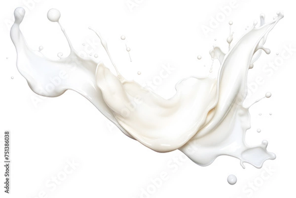 Obraz Milk creamy splash isolated on white background