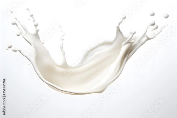 Obraz Milk creamy splash isolated on white background