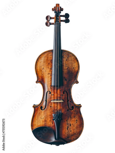 Fototapeta Elegant Violin Isolated on Transparent Background