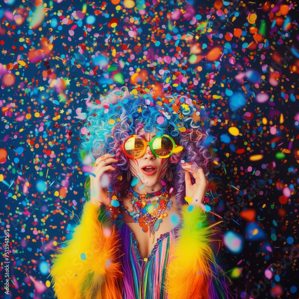 Fototapeta Frau beim Karneval