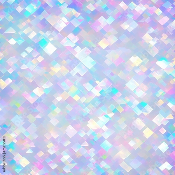 Obraz Pastel holographic diamonds creating a kaleidoscopic effect