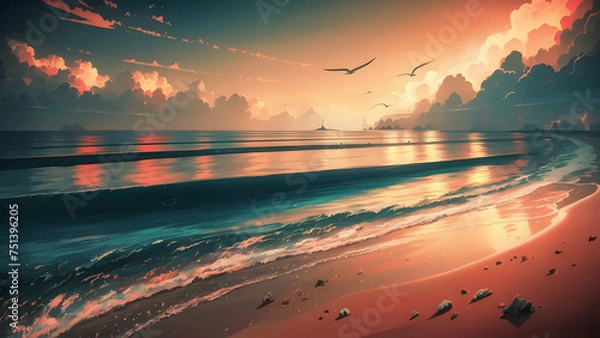 Obraz sunrise over the sea