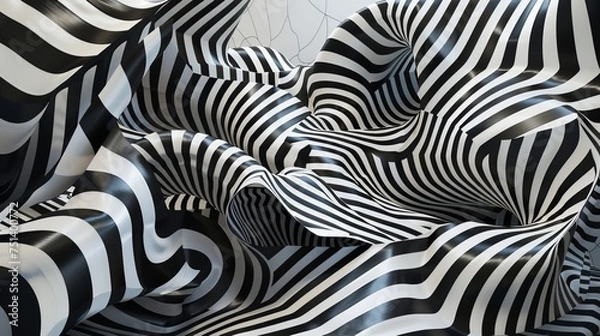 Fototapeta Trendy Abstract black and white geometric Background. Stylish black and white Backdrop.