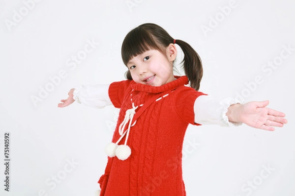 Obraz 스튜디오 안의 여자 꼬마 어린이