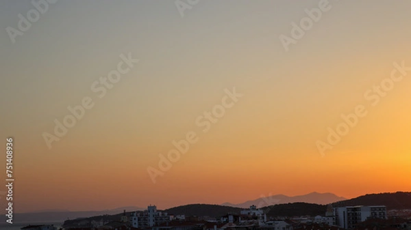 Obraz Sunset and City