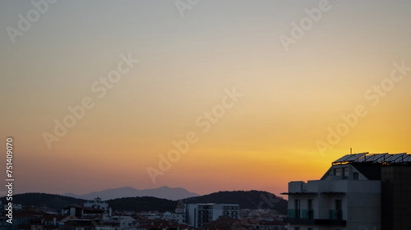 Obraz Sunset and City