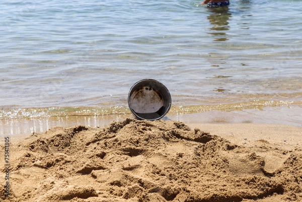 Obraz bucket on the beach