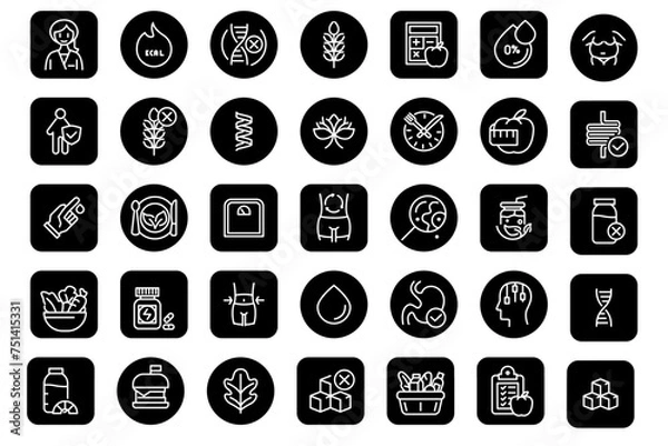 Obraz nutrition type bold icon vector design for website or mobile app