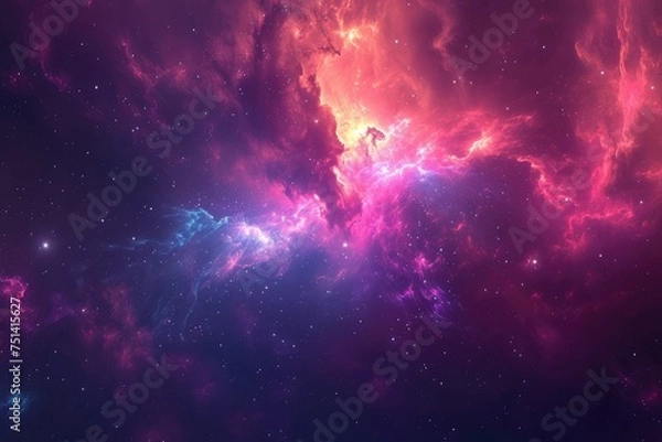 Fototapeta Enthralling space phenomenon with vibrant hues