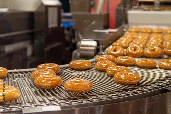 Obraz ドーナツの製造工場
