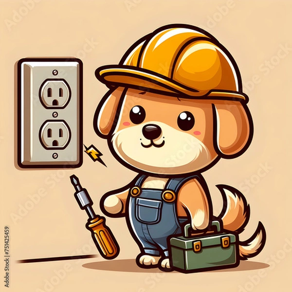 Obraz Electrician dog 
