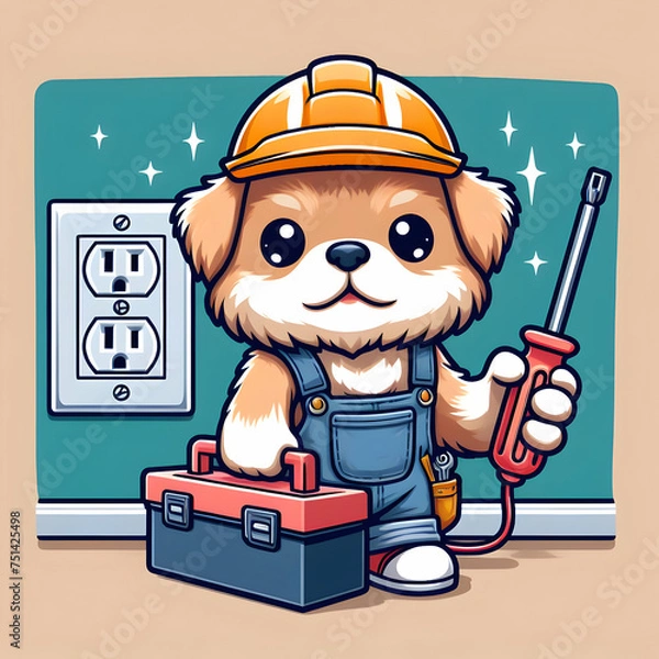 Obraz Electrician dog 