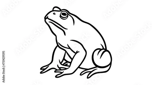 Fototapeta Frog icon. Frog sign isolated on white background. Vector illustration