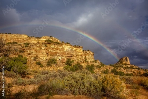 Obraz San Rafael Swell - Desert Double Rainbow