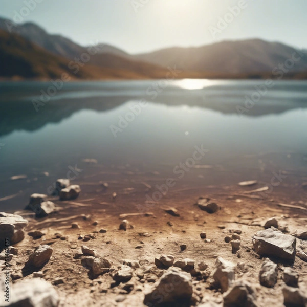 Obraz Ausgetrockneter See durch Klimawandel