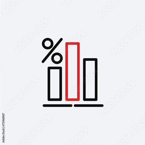 Obraz chart with arrow